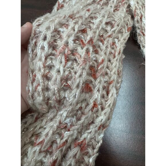 Oatmeal and Orange Colored Infinity Scarf - Picture 2 of 3